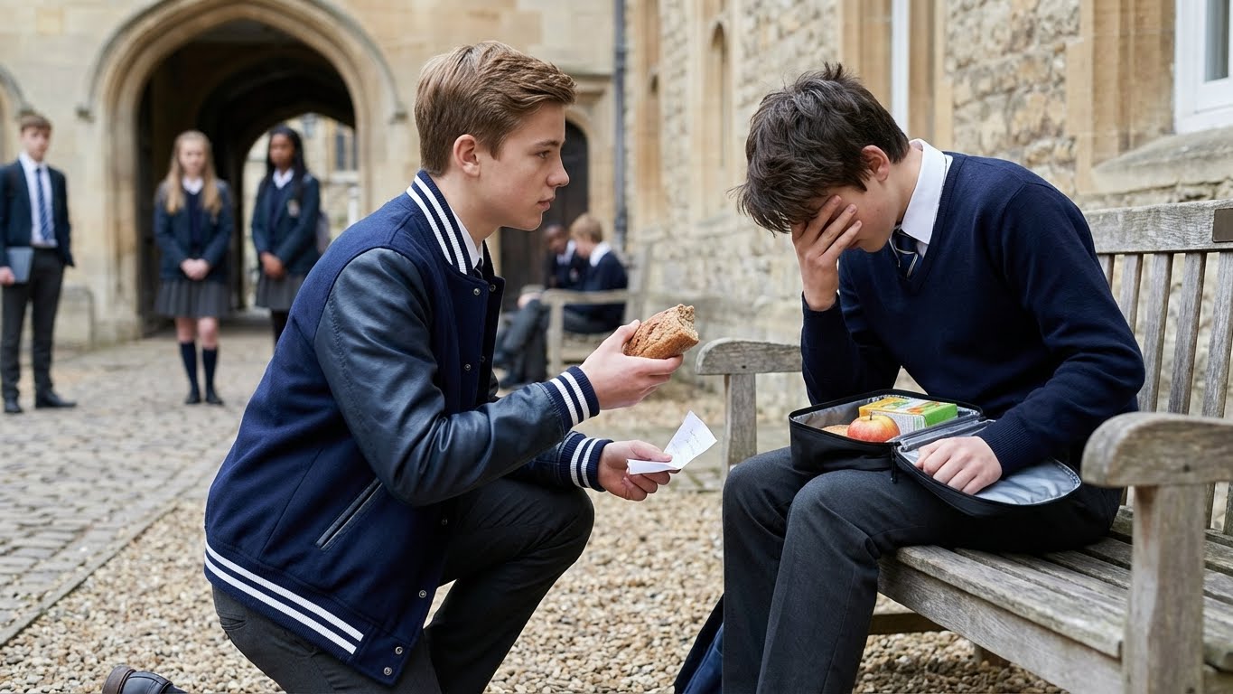 Ich stahl jeden Tag das Mittagessen meines armen Klassenkameraden, um ihn auszulachen — bis ich den Zettel las, den seine Mutter darin versteckte und erkannte, wer wirklich reich war