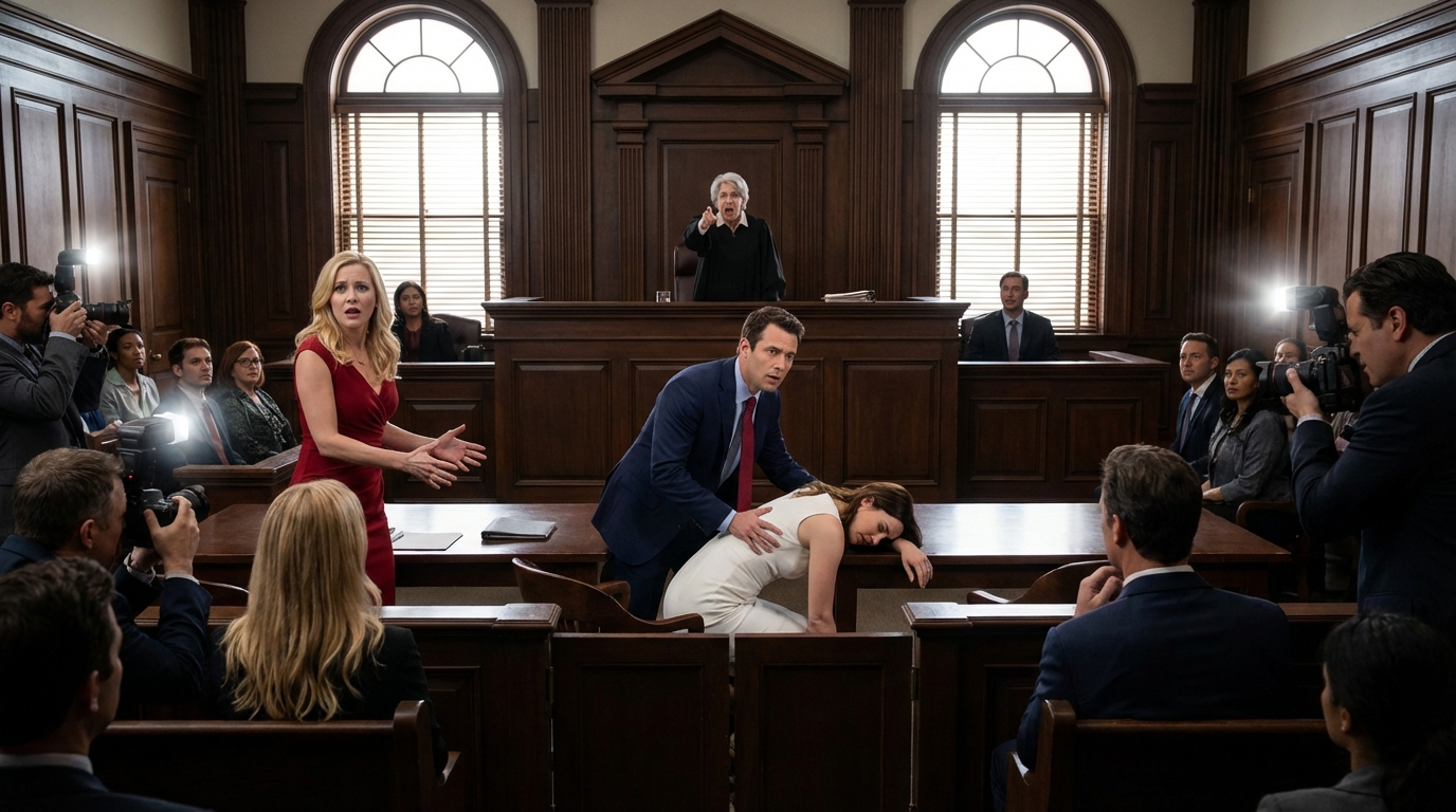 Sie bricht im Gerichtssaal zusammen — die Geliebte lächelt, bis der Richter die versteckte Aufnahme abspielt…