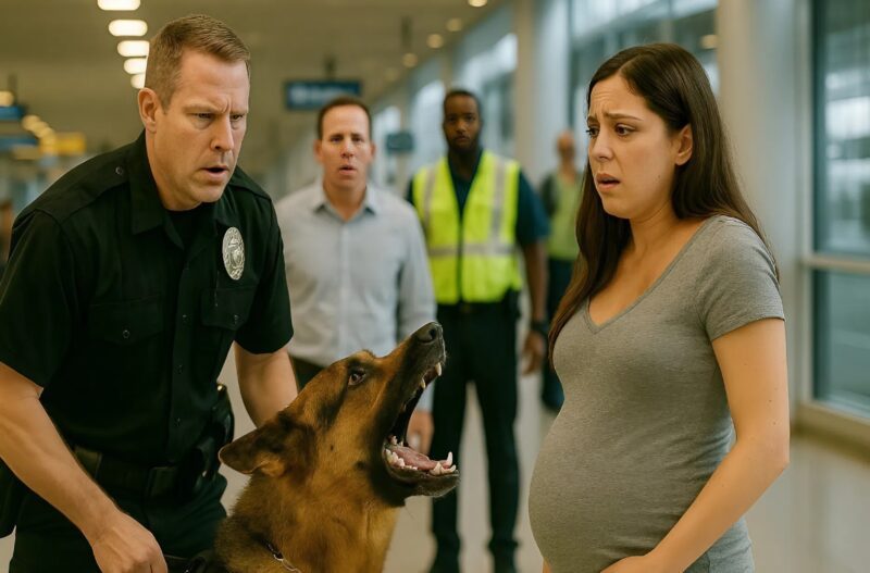 Ein Polizeihund bellte unaufhörlich auf eine schwangere Frau, und was man entdeckte, schockierte alle