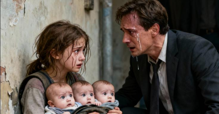 La ragazza povera che trovò tre neonati… senza sapere che erano gli eredi scomparsi di un miliardario