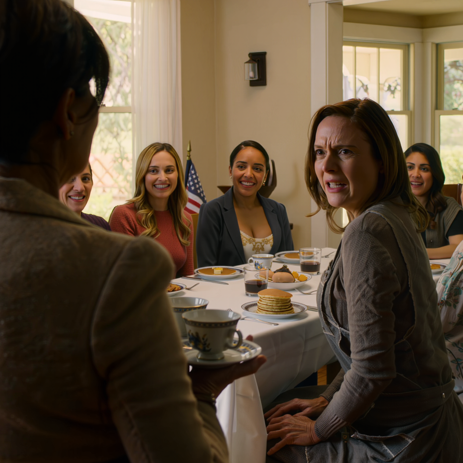 I served breakfast, but my daughter-in-law mocked me to her friends: “This old woman cooks terrible food! I can’t stand her!” They all laughed. I just smiled, cleared the table, and went to my room. Two hours later, a moving truck pulled up, and her face went pale instantly.