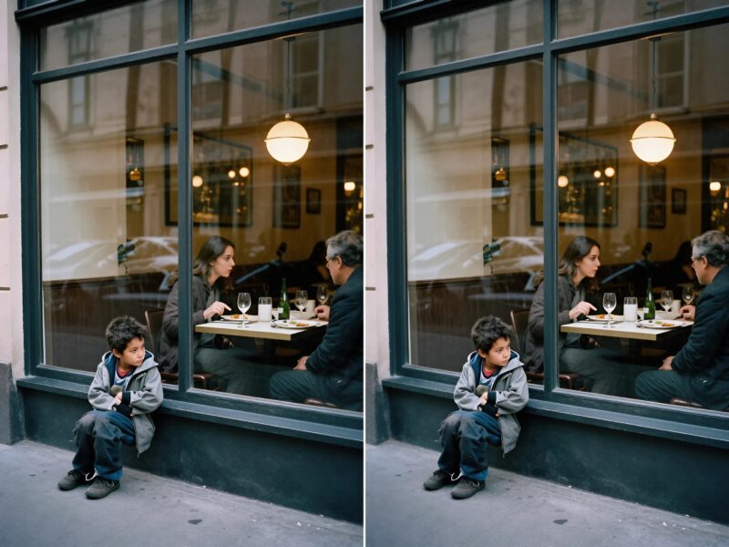 «Vattene da qui, sporca creatura!» esclamò, bagnando d’acqua la bambina affamata. Non sapeva che in cinque minuti avrebbe perso tutto.