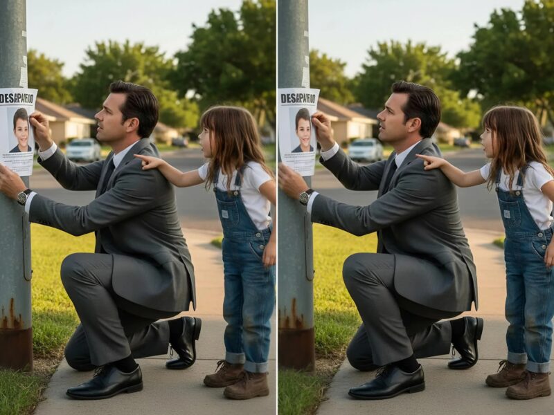 Il milionario stava cercando suo figlio e stava appendendo disperatamente le sue fotografie ai pali quando una povera ragazza gli si avvicinò e gli disse: «Signore, lo conosco, vive nella nostra casa».