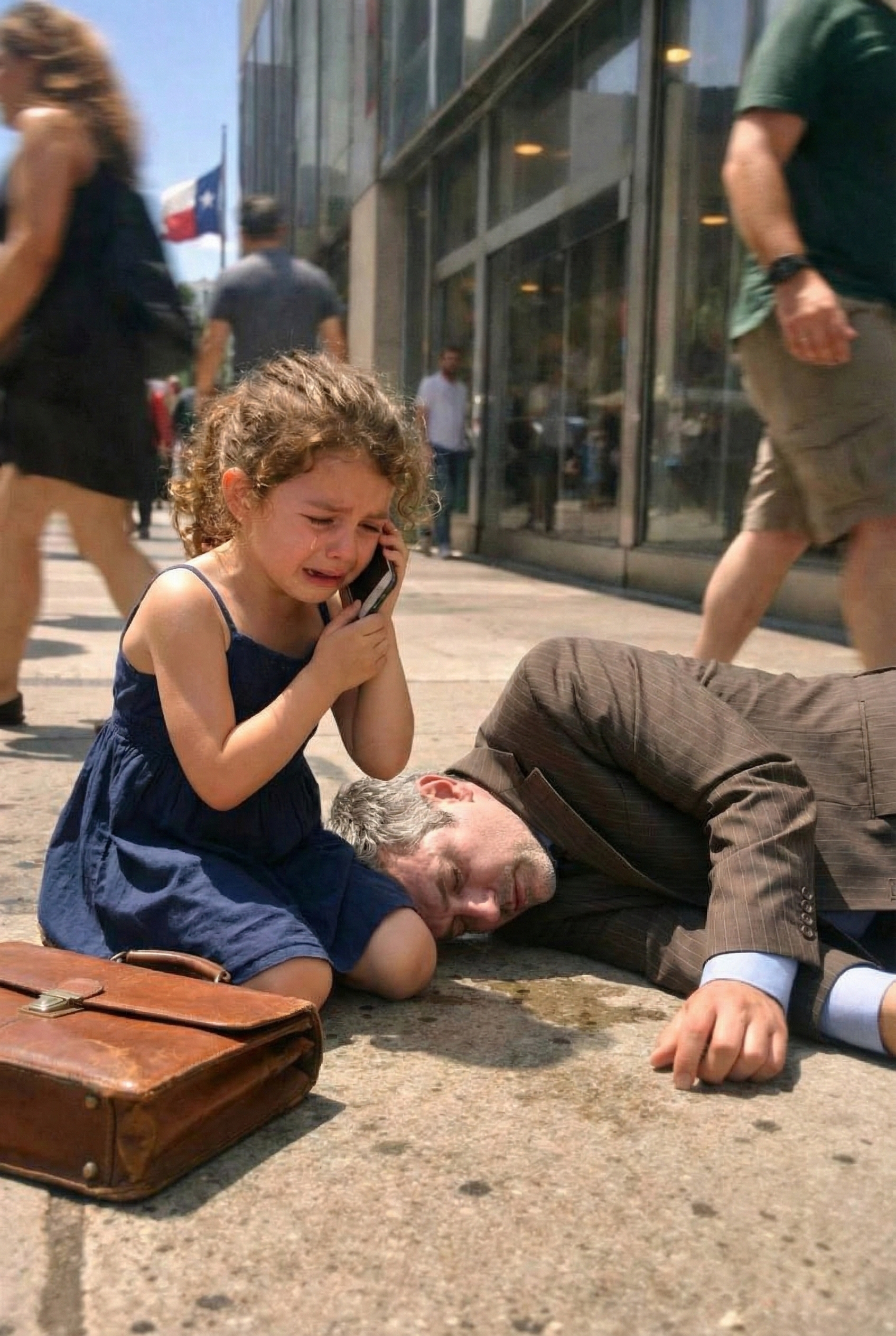 Ein Tech-CEO brach auf einem glühend heißen Bürgersteig in Austin zusammen, und alle gingen an ihm vorbei – bis ein achtjähriges Mädchen in einem roten Kleid stehen blieb, um Hilfe rief und sein Leben für immer veränderte.