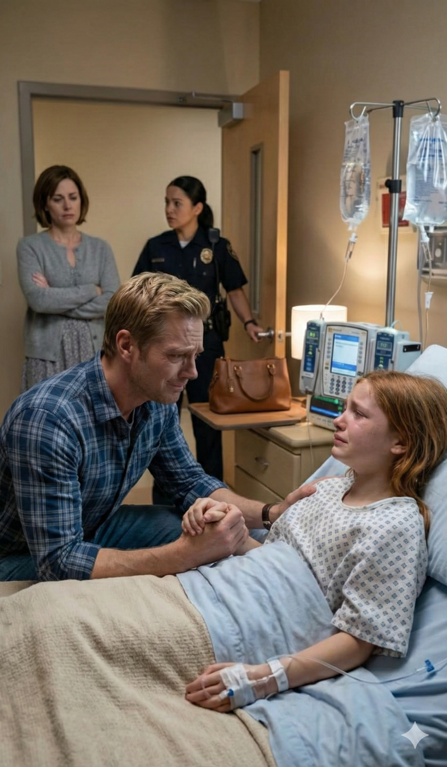 “Das Krankenhaus rief an, um zu sagen, dass sich meine 8-jährige Tochter in einem kritischen Zustand befindet. Als ich ankam, flüsterte sie, was ihre Stiefmutter getan hatte — und in dieser Nacht schaltete sich die Polizei ein.”