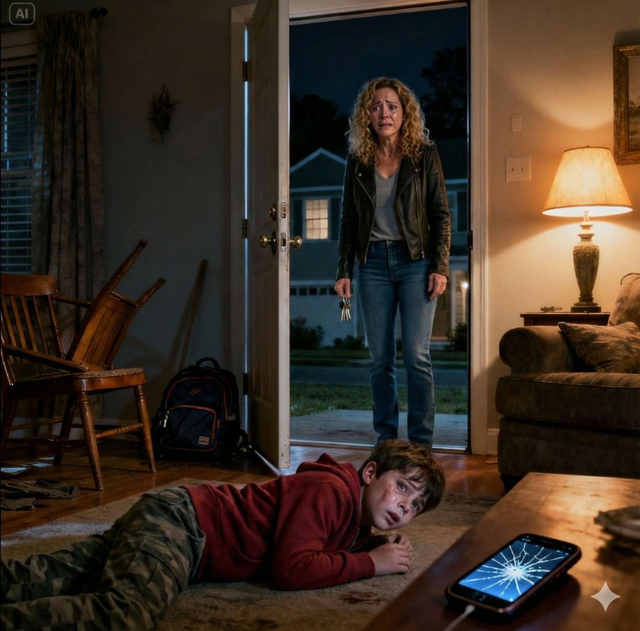 Nachdem ich mich einen Monat lang um meinen Vater gekümmert hatte, kam ich nach Hause und fand die Haustür unverschlossen vor. Ich trat ein und sah meinen Sohn auf dem Wohnzimmerboden liegen, übersät mit blauen Flecken. Kaum atmend flüsterte er: „Mama … geh raus. Jetzt…!“ „Was? Was passierte?!“ Ich habe panisch gefragt. In diesem Moment hörte ich Schritte hinter mir. Ich drehte mich um, und da war…