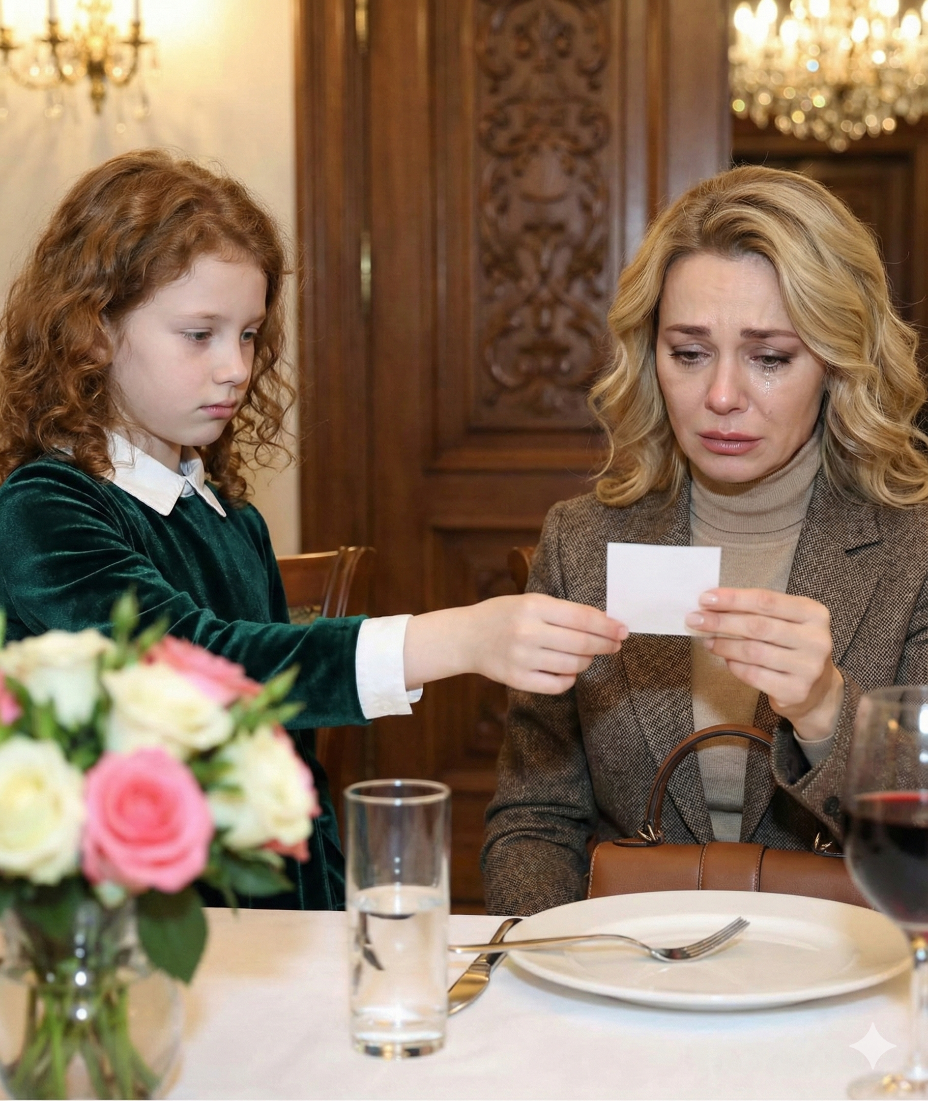 Während eines Familienessens gab mir meine Tochter leise eine Notiz: “Mama, tu sofort so, als wärst du krank und geh hierher.“ Zuerst dachte ich, meine Tochter mache Witze, aber ein paar Minuten später passierte etwas, das mich entsetzte.