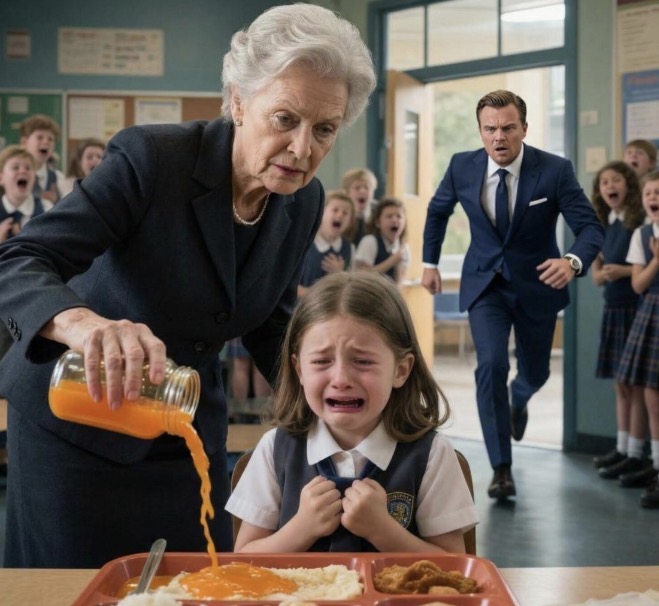 Milliardärsvater ging in die Cafeteria — und erwischte einen Lehrer, der seinem kleinen Mädchen das Undenkbare angetan hatte