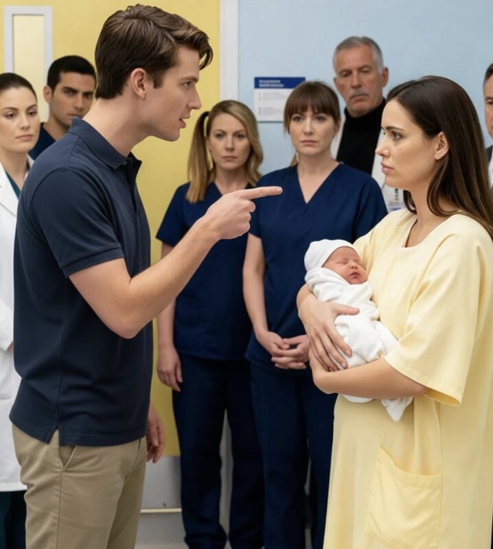 Er nannte mein Neugeborenes im Krankenhaus “eine Schande” … bis er sich umdrehte und sah, wer hinter ihm war