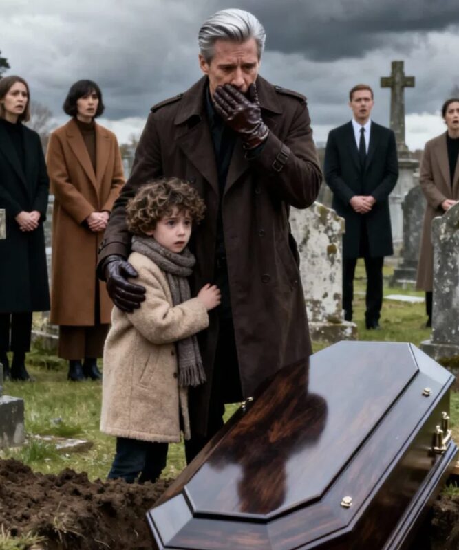 Weniger als eine Stunde nachdem ich meine Frau beerdigt hatte, flüsterte mein siebenjähriger Sohn, sie habe ihn aus dem Sarg angerufen.