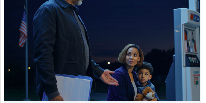 I found my only daughter and my grandson asleep inside a parked transit van at a lonely Midwest gas station—then she whispered that her newborn was still behind a locked condo door, and the only thing that could bring her baby back was a hallway camera that never forgets.