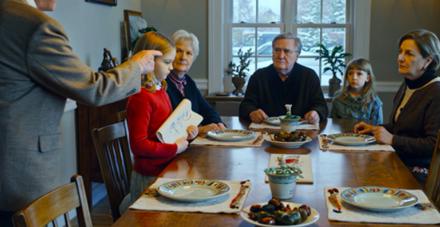 My Dad Pushed My 10-Year-Old Daughter At The Christmas Table. “That Seat Is For My Real Grandkid. Get Out!” She Hit The Floor In Front Of The Whole Family—But Everyone Stayed Silent. I Didn’t Yell. I Said 4 Words. MY MOM DROPPED HER WINE GLASS. MY DAD WENT PALE…