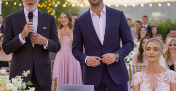 At My Wedding, My Dad Mocked Me. He Took The Microphone And Said, “Raise Your Glass To The Daughter Who Finally Found A Man Desperate Enough To Marry Her.” People Laughed, And I Froze. MY HUSBAND WALKED TO THE PROJECTOR AND PRESSED PLAY.