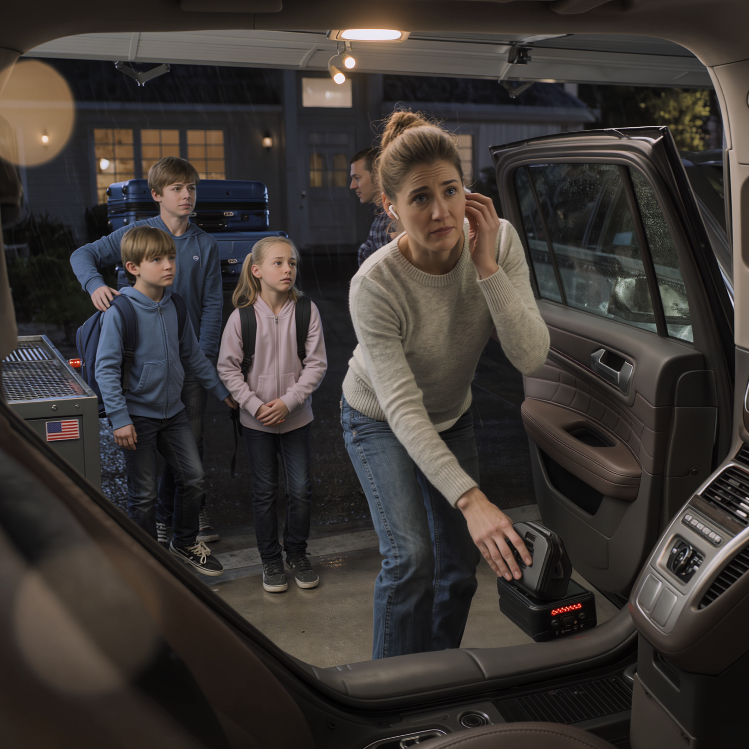 I hid the voice recorder under my husband’s driver’s seat because I felt something was wrong. I overheard a conversation I should never have heard. So, to avoid confronting him, I waited until he fell asleep, zipped up three backpacks, and left before dawn with my children.