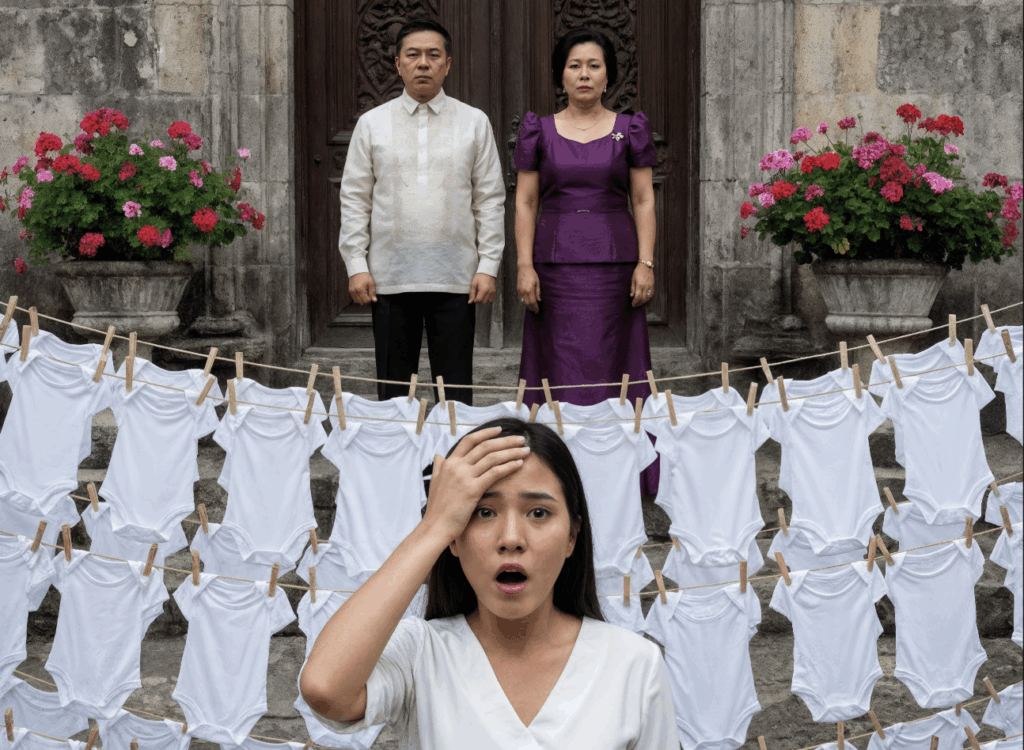 Mio marito è partito per un viaggio di lavoro, ma quando sono andata a trovare i miei suoceri, sono rimasta scioccata nel vedere pannolini per bambini appesi dappertutto nel giardino.