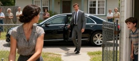 Dieci anni passati a crescere un bambino senza un padre: tutti nel villaggio mi prendevano in giro, finché un giorno un’auto di lusso si è fermata davanti a casa mia… e il padre del bambino li ha fatti piangere tutti.