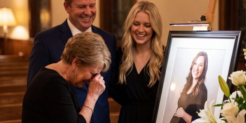 Sono entrata al funerale di mia figlia, incinta di otto mesi, con i gigli che soffocavano l’aria. Suo marito era in piedi accanto alla bara, sorridente, con il braccio intorno a una donna che non avevo mai visto.