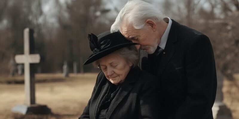 Al momento dell’addio di mio marito, un uomo anziano dai capelli grigi si è avvicinato a me e mi ha sussurrato dolcemente, quasi al vento: