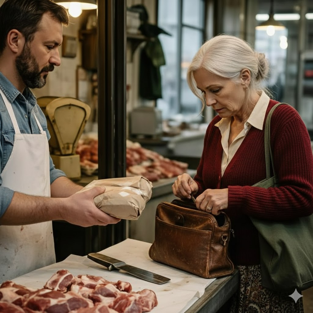 Ogni settimana il vecchio veniva dal macellaio e comprava sempre la stessa quantità di ossa «per il cane». Ma questo insospettì il macellaio: non aveva mai visto un cane accanto a lui. Un giorno decise di seguirlo — e rimase sconvolto quando scoprì cosa faceva davvero con quelle ossa.