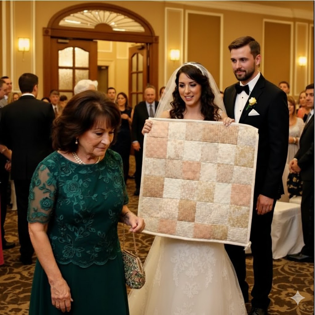 Ho fatto un regalo di nozze fatto a mano a mio nipote, ma la sua sposa lo ha mostrato a tutti gli invitati e ha iniziato a prenderlo in giro. Ho trattenuto a malapena le lacrime e mi sono girata per andarmene in silenzio, ma in quel momento qualcuno mi ha afferrato forte la mano… E poi è successo qualcosa che nessuno nella stanza si aspettava.