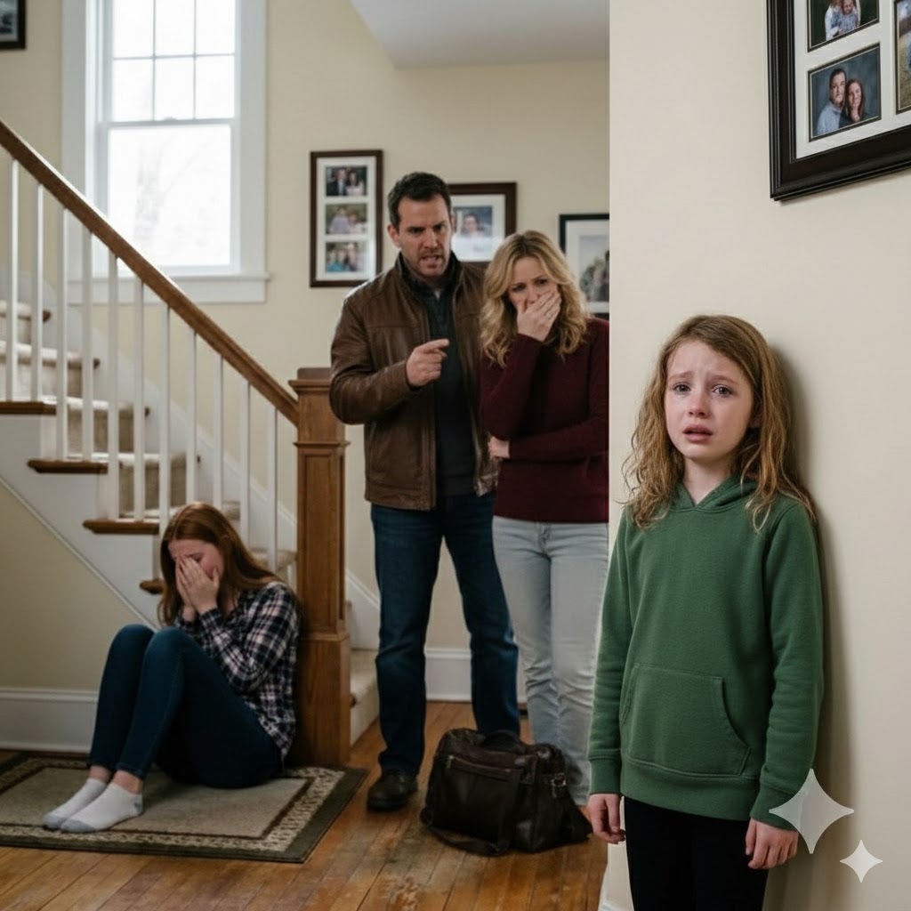 A 12 anni, mia sorella sosteneva che l’avessi spinta giù dalle scale di proposito, causandole un aborto spontaneo. Prima ancora che arrivasse la polizia, mio ​​padre mi afferrò per la gola e mi scaraventò contro il muro, urlando: “Cosa hai fatto?”. Mia madre mi schiaffeggiò ripetutamente: “Mostro!”. Tutta la mia famiglia testimoniò contro di me in tribunale…