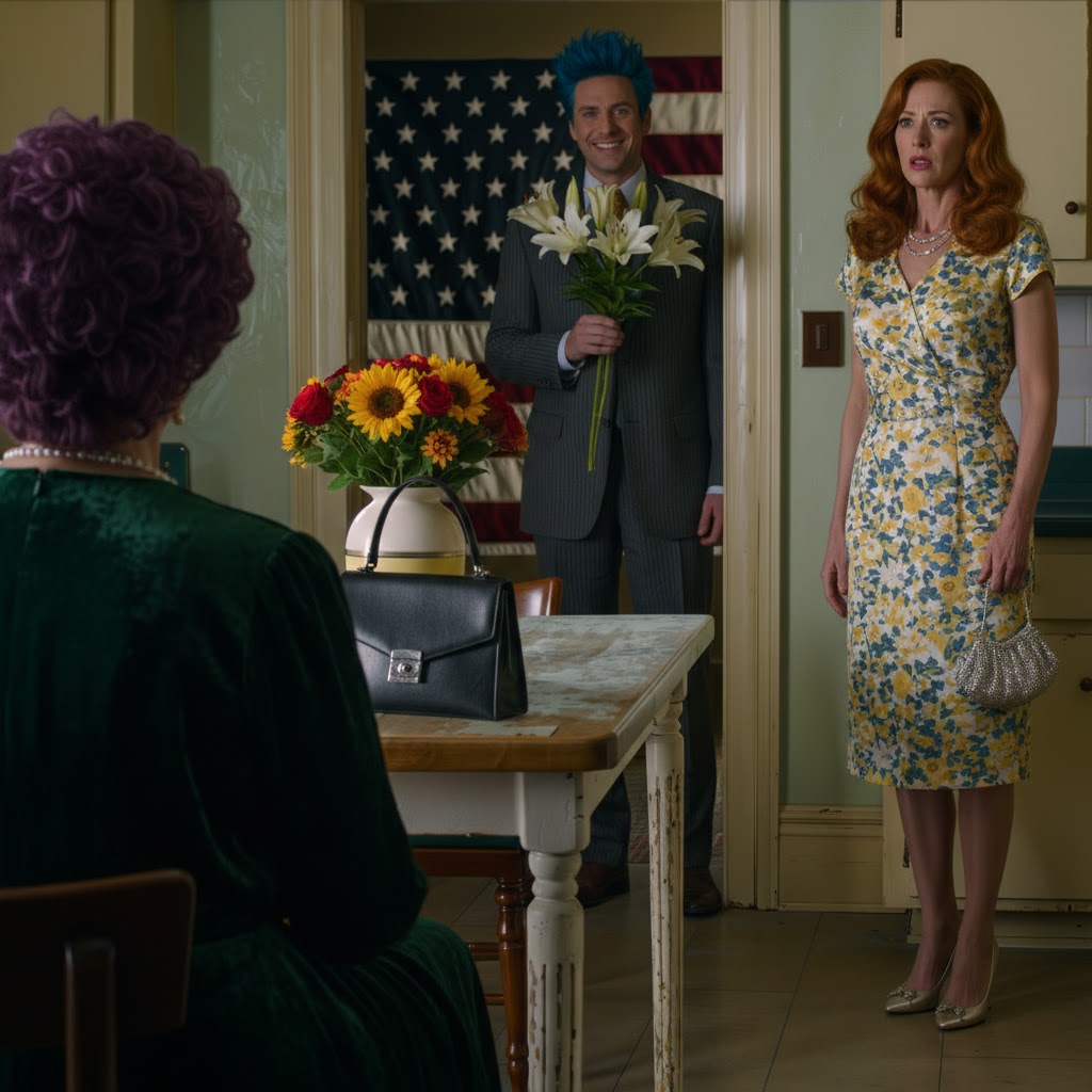 Mother’s Day, my millionaire son stood at my door with yellow flowers, looked at me, and asked bluntly: “Mom, are you okay with the $5,000 Clara sends every month?” I choked on my words: “Son, I’m living off the church’s assistance.” Right then, my daughter-in-law appeared with a cold smile, her perfume drifting in, she touched his sleeve, and said one sentence that made my smile freeze.