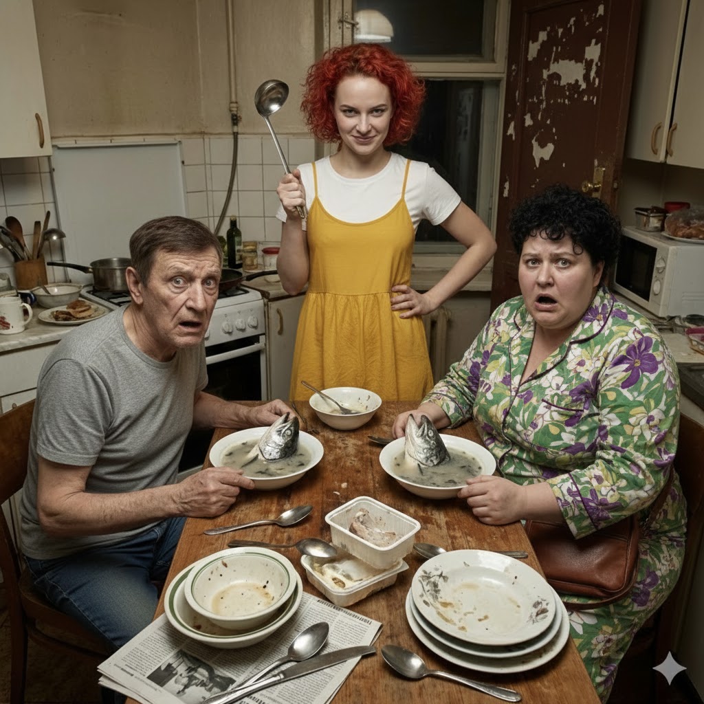 I miei suoceri sono venuti a stare con noi per una breve settimana, gratuitamente. Così ho iniziato a preparare la zuppa con le teste di pesce ogni mattina… aggiungendo una piccola sorpresa… 😈🍲