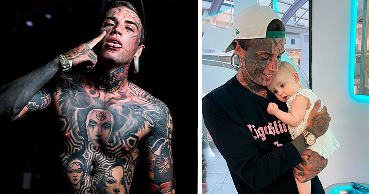 La tenerezza vince su tutto: a 24 anni si fa rimuovere i tatuaggi per amore di sua figlia