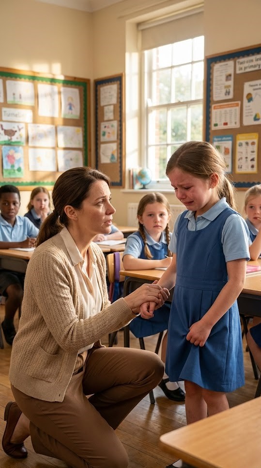 Una bambina di 6 anni non voleva sedersi per giorni. Quando è caduta in educazione fisica, mi ha implorato: «Per favore, non dirlo». Le ho sollevato la maglietta e ho visto i segni. «La sedia ha le punte», ha sussurrato. Suo zio ha detto che i campi appartenevano a lui. Ho chiamato il 911, pensando di salvarla, senza rendermi conto di aver appena iniziato una guerra.
