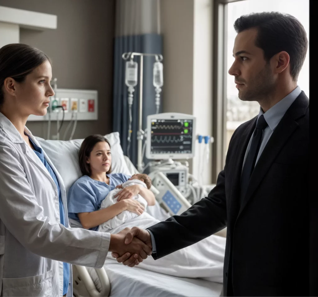 “L’infermiera ha chiamato l’uomo d’affari con una notizia urgente: ‘Sua moglie ha appena partorito ed è in terapia intensiva’.”