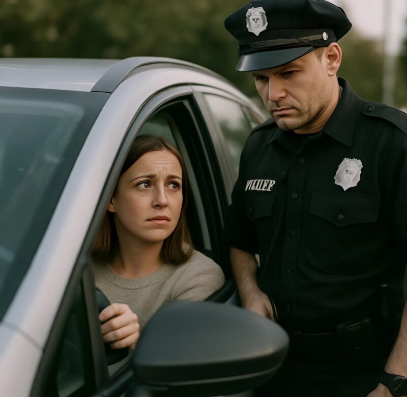 Ho fermato una donna che guidava a 150 km/h e le ho appena fatto una multa, ma all’improvviso ho notato qualcosa di strano sotto i suoi piedi.