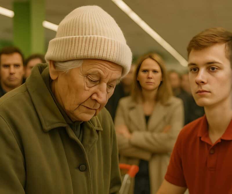 La vecchia contava le monete con le mani tremanti, e il cassiere e gli altri clienti la guardavano di traverso: dovevo rimetterle tutte al loro posto
