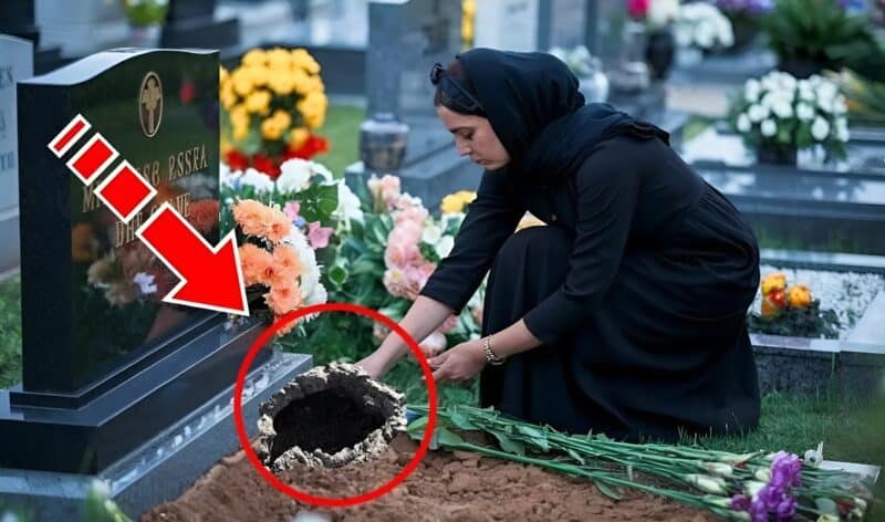 Giunta alla tomba del marito, la vedova notò un enorme buco proprio accanto alla lapide: guardò in profondità nel buco e rimase inorridita da ciò che vide. Giunta alla tomba del marito, la vedova notò un enorme buco proprio accanto alla lapide: guardò in profondità nel buco e rimase inorridita da ciò che vide.