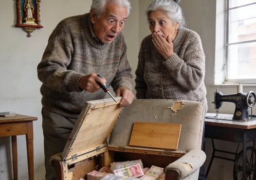 Portò a casa una vecchia poltrona che qualcuno aveva buttato via, perché pensava che potesse ancora essere utile.