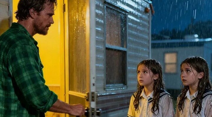 Ogni famiglia si rifiutò di aiutare le due gemelle perse sotto la pioggia, finché un povero padre single non aprì la porta. Ciò che accadde dopo cambiò la sua vita per sempre…