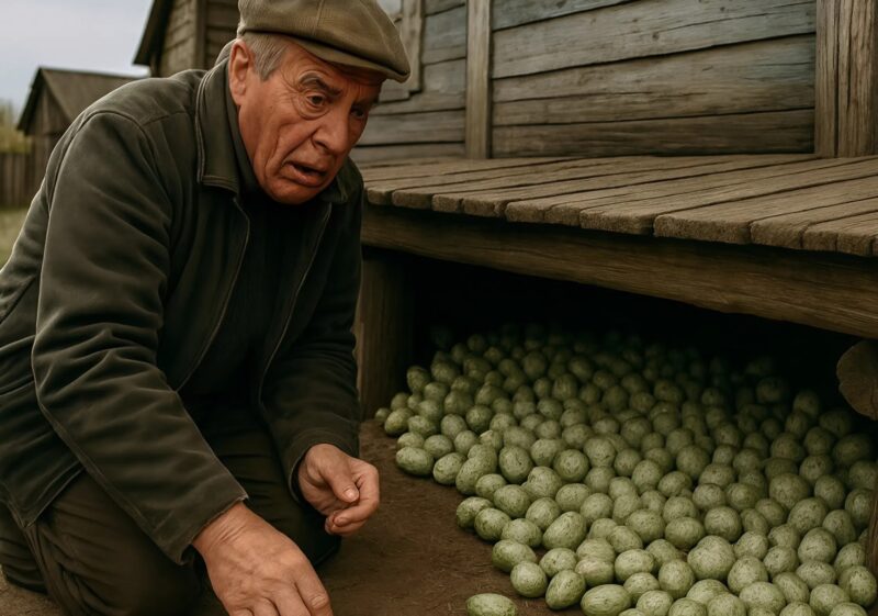 «Un uomo anziano ha trovato sotto il suo portico centinaia di oggetti rotondi e strani, simili a uova: quando ne ha rotto una, è rimasto paralizzato da ciò che c’era dentro.»
