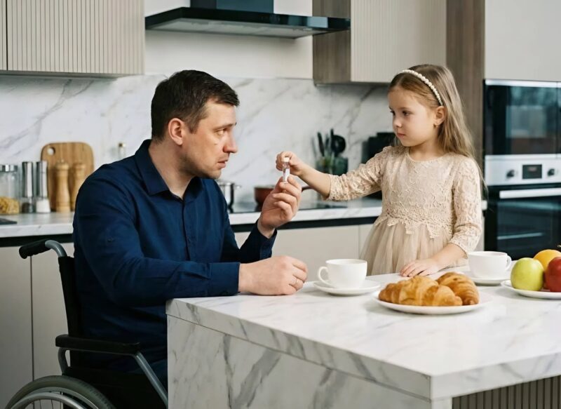 La figlia piccola della domestica corse improvvisamente verso il miliardario, seduto su una sedia a rotelle, e gli disse a bassa voce: «Dai un aumento alla mamma e ti dirò perché non puoi camminare».