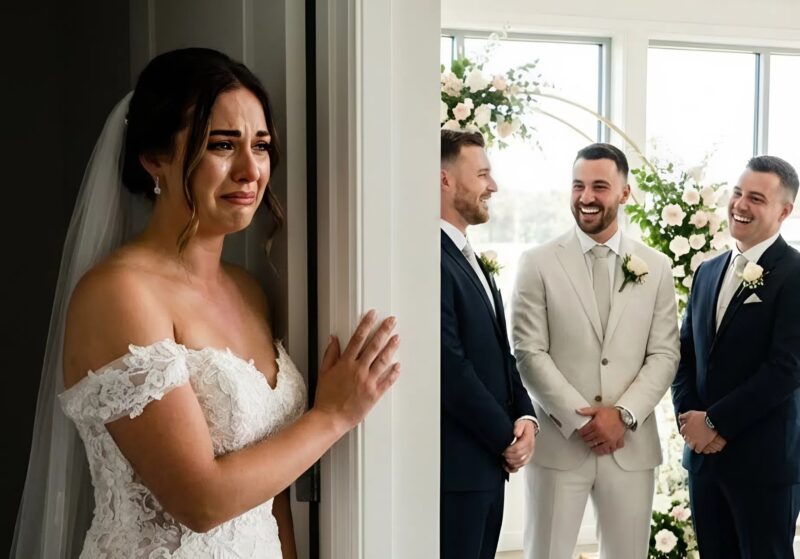 Pochi minuti prima di percorrere la navata, sentì il suo futuro marito parlare con i suoi amici e sentì le gambe cedere per quello che aveva sentito.