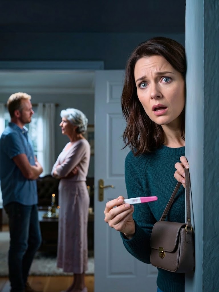 «Il test di gravidanza era ancora caldo nella mia borsa», pensai, finché non sentii mia suocera dire: «Non lo saprà mai». Poi mio marito sussurrò: «I documenti per il divorzio saranno pronti il ​​mese prossimo». Rimasi immobile nell’armadio, con la mano sulla pancia, mentre discutevano di trasferimenti occulti e «rotture nette». Non piansi. Non lo affrontai. Sorrisi per una settimana… e accumulai una serie di prove che avrebbero potuto rovinarli. Poi tornò a casa con una busta e io dissi: «Sono incinta».