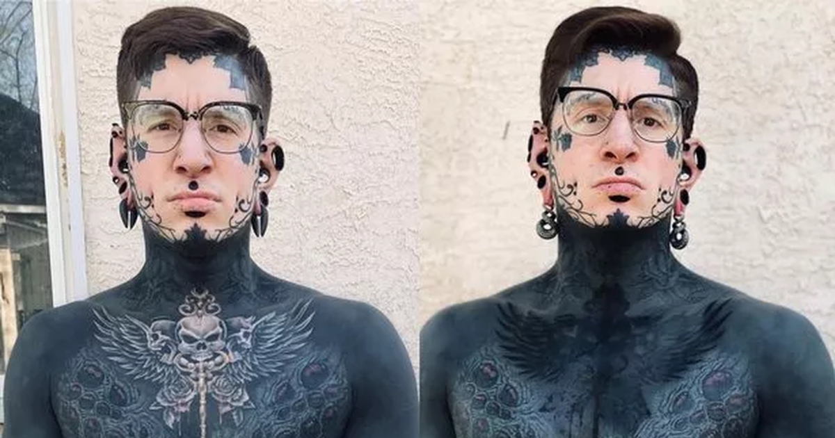 “Il 97% del suo corpo è coperto di tatuaggi”: com’era l’uomo prima di farsi il suo primo tatuaggio?